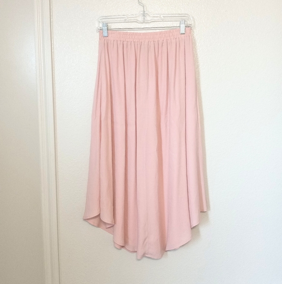 Lulus Pink Regatta Tassel Midi Skirt Blush Pink - Picture 5 of 9